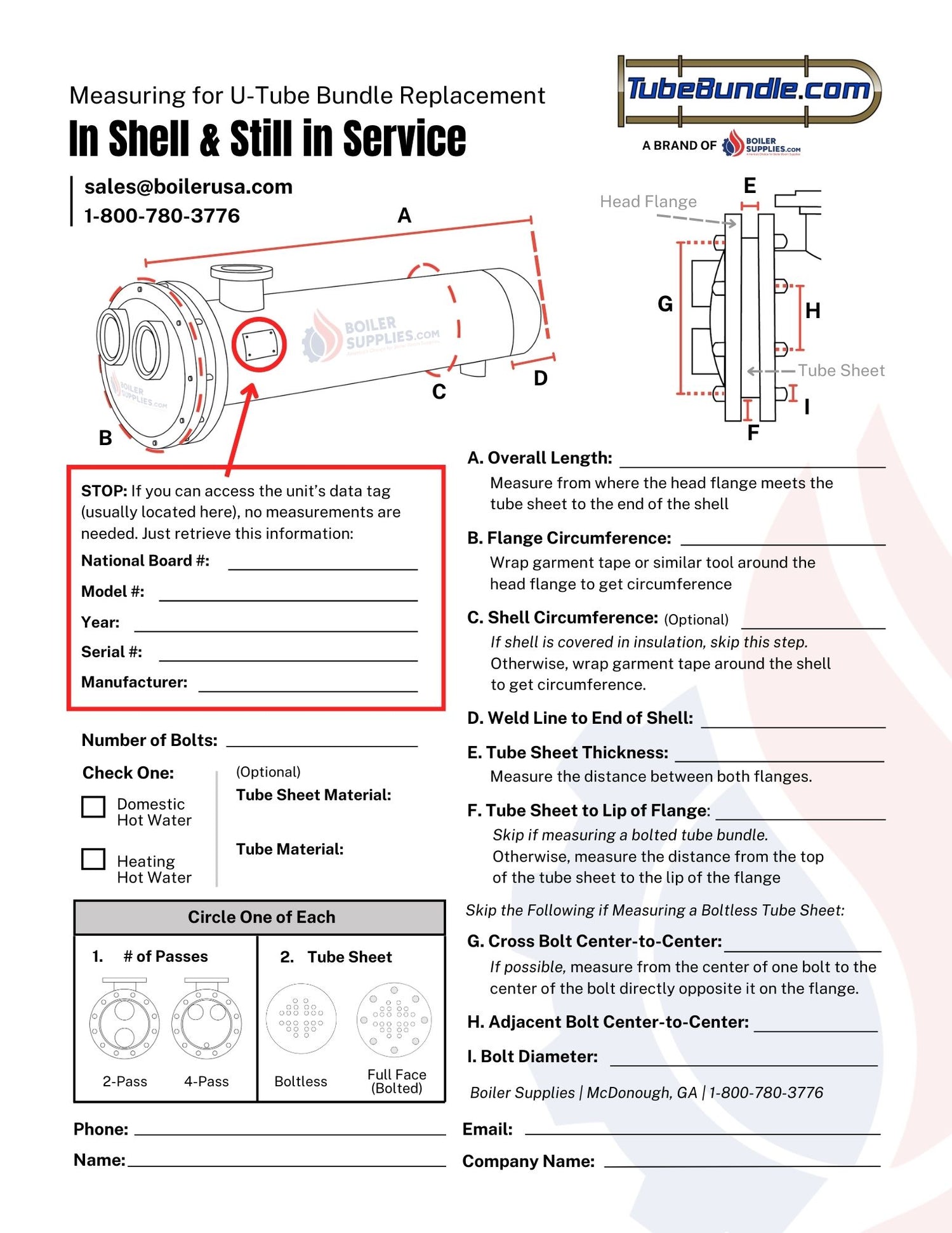 How to Measure for a Replacement When a Tube Bundle is in the Shell