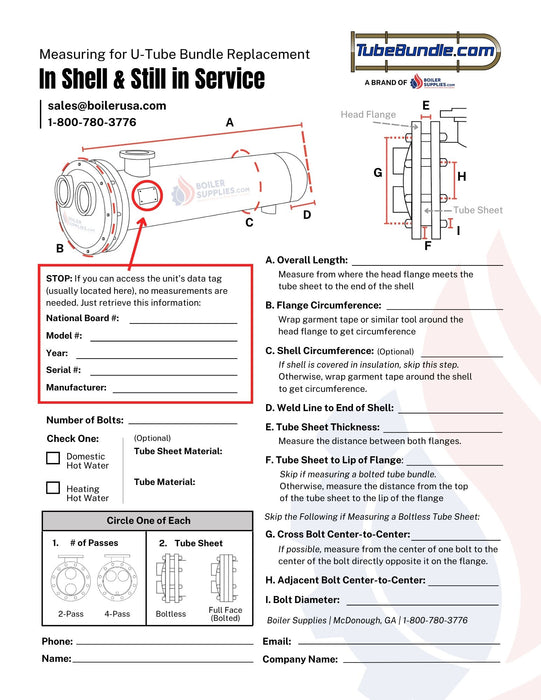 Made-to-Spec Tube Bundle Replacement — No Manufacturer Info Needed